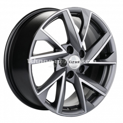 ДискCarwel Тоджа 1714 (Chery Tiggo 7 Pro)  7JxR17 PCD5x114.3 ET45 DIA66.1, Серый с полированной лицевой частью